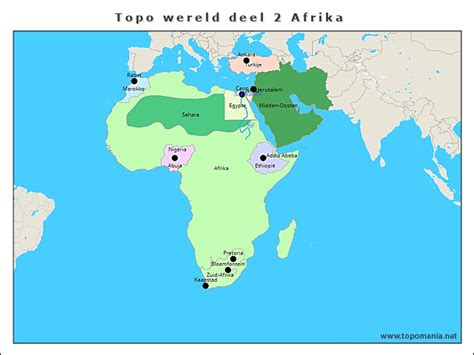 Topografie Topo Wereld Deel 2 Afrika Topomania Net