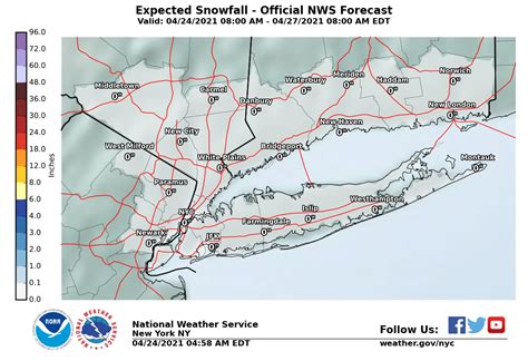 Weather.gov Snowfall Forecast Map : r/nyc