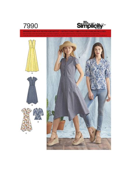 Patron Simplicity 8384 H5 Top Et Robe Femme