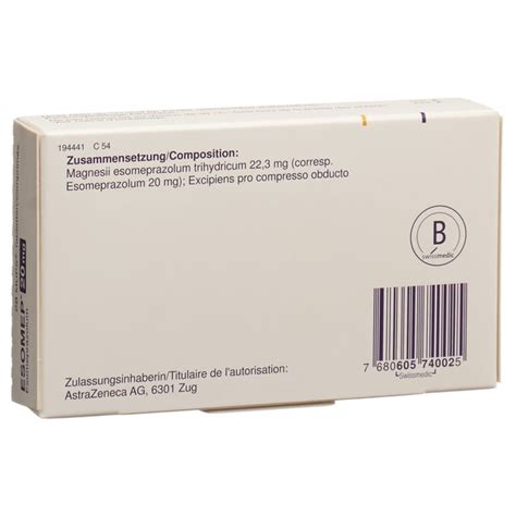 Esomep MUPS Cpr 20 Mg Blist 28 Pce Commander En Ligne