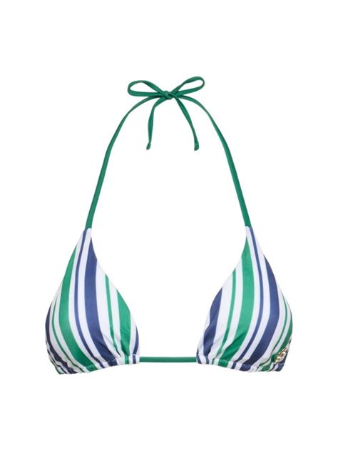 Striped Tech Jersey Triangle Bikini Top Casablanca Women Luisaviaroma