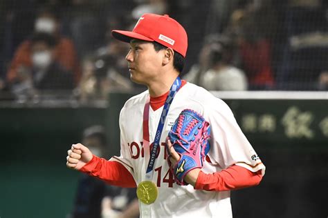 都市対抗野球決勝で広島・栗林良吏が始球式「力みも出ちゃって」高めのボールに Full Count