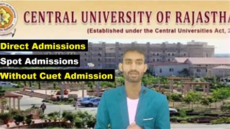 Central University Of Rajasthan Without Cuet Admission Start Direct