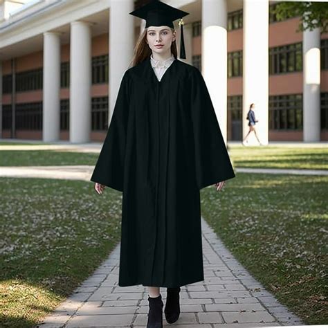 Lsolmd Matte Graduation Gown Cap Tassel Set 2024 For High School And