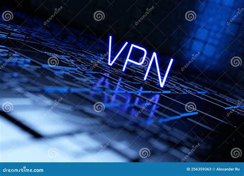 Vpn Network Security Internet Privacy Encryption Concept 3d Render Stock Illustration