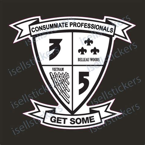 3rd Battalion 5th Marine 35 Consummate Professionals Bumper Sticker