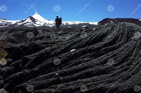 Active Volcano, Trekking Villarrica Traverse Hiking Trail, Solidified ...