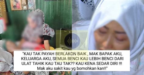 Suami Tuduh Saya B Mohkan Mak Dia Sampai Tak Boleh Bangun Sedangkan