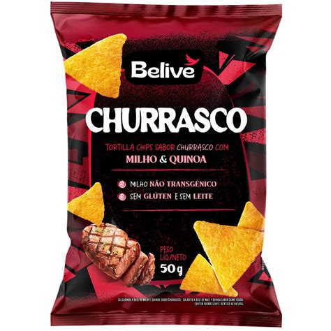 Tortilla Chips Churrasco Sem Glúten Sem Leite Nachos Belive