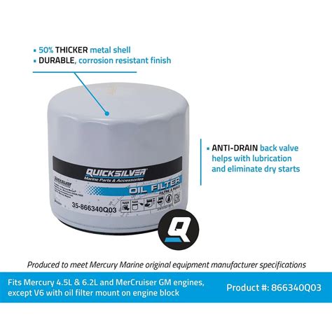 866340Q03 Oil Filter - MerCruiser | Quicksilver