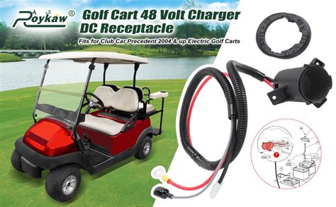 Amazon Roykaw Golf Cart Volts Charger Dc Receptacle Kits With