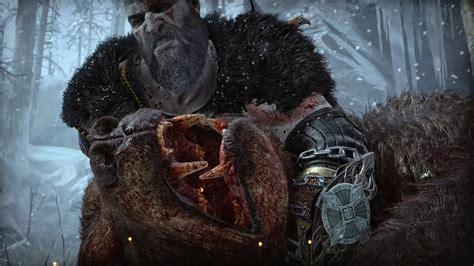 Kratos Vs Big Brown Bear Finding Atreus Loki God Of War