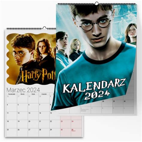 KALENDARZ ŚCIENNY NA ROK 2024 A4 SPIRALA HARRY POTTER 14794316550