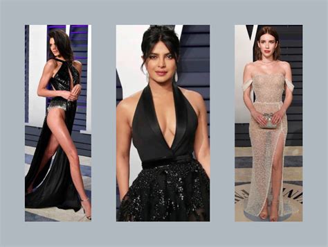 Vanity Fair Oscars Party Thigh High Slits Naked Dressed And Plunging Necklines Here S All The