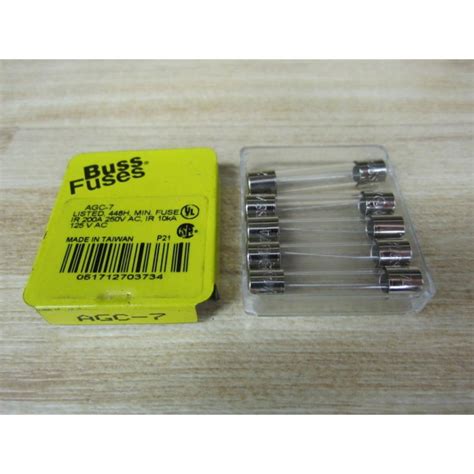 Bussmann AGC-7 Buss Fuse AGC7 250V (Pack of 10) - Mara Industrial