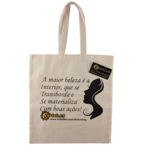 ECOBAG NOFIDILEN DE ALGODÃO CRU BELEZA 35x40cm Elo7