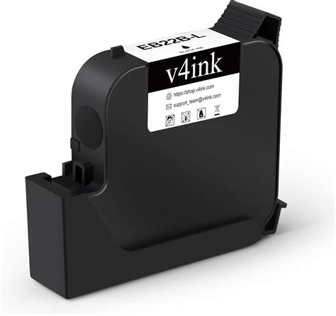 Amazon V4ink Original EB22B EB22BL Black Solvent Ink Cartridge