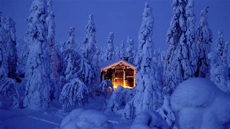 Log Cabin Winter Wallpapers - WallpaperSafari