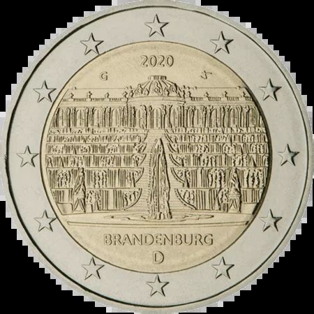 2 Euros Conmemorativos De Alemania 2020 Brandenburg