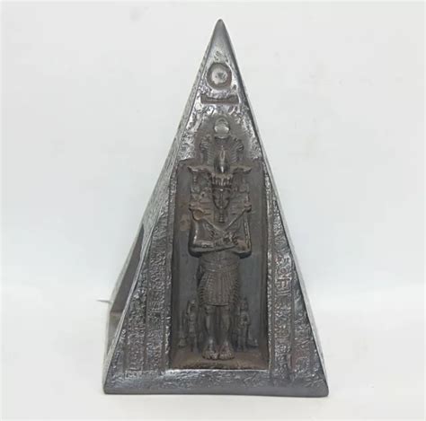 RARE PYRAMIDE ANTIQUE égyptienne antique Osiris et Horus avec