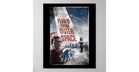 PLAN 9 FROM OUTER SPACE Movie Poster Vintage Film | Zazzle