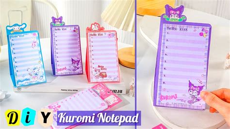 Diy Cute Kuromi Notepad How To Make Cute Kuromi Notepad At Home