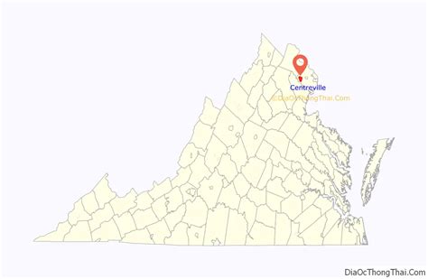 Map of Centreville CDP, Virginia - Thong Thai Real