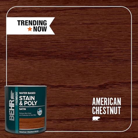 BEHR PREMIUM 1 Qt TIS 362 American Chestnut Satin Semi Transparent