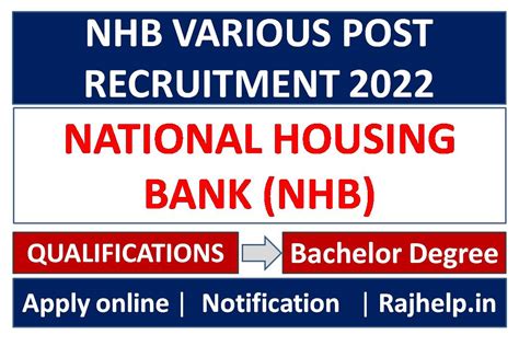 Nhb Assistant Manager Other Various Post Recruitment