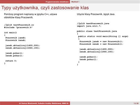 Programowanie Obiektowe Ppt Pobierz