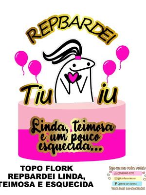 Flork Linda Topo Bolo Compre Produtos Personalizados No Elo7