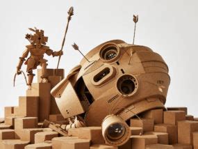 Sci Fi Inspired Cardboard Sculptures By Greg Olijnyk Feature Fully