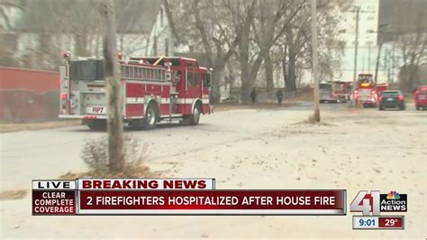 At Least 3 Firefighters Injured After Being Trapped In Kcmo House Fire