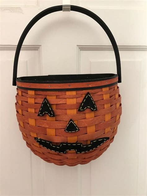 Longaberger Jack O Lantern Halloween Door Hanging Basket Rare Ebay Door Hanging Halloween