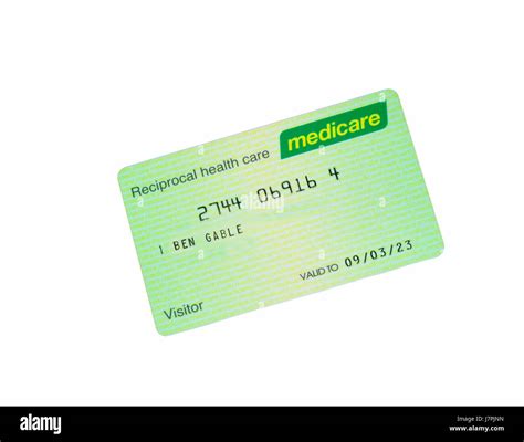 Medicare Card Australia Stock Photo Alamy