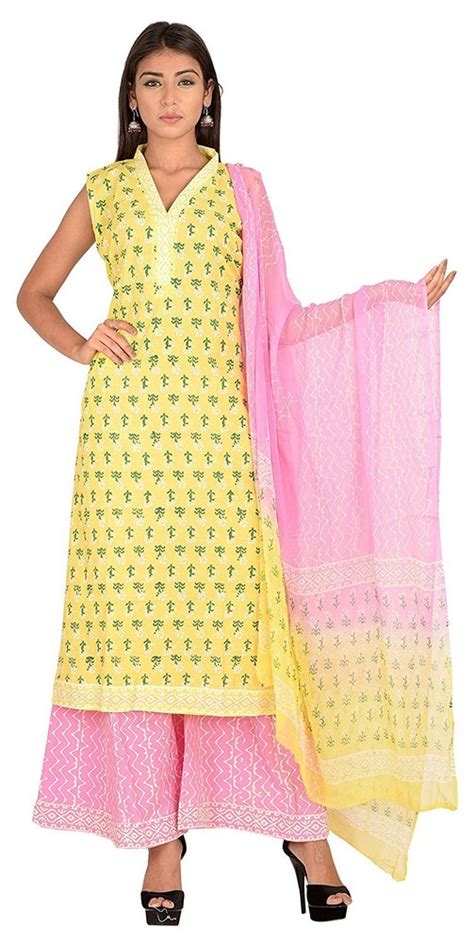 Cotton Party Wear Aaditri Hand Block Print Suit For Daily Wear At Rs