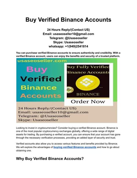 PPT Buy Verified Binance Accounts PowerPoint Presentation Free