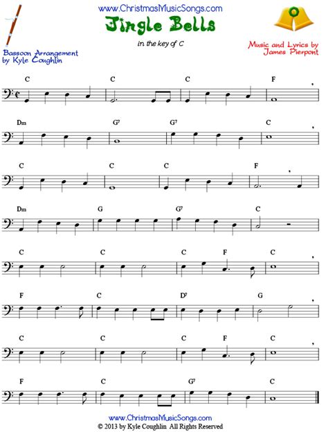 Jingle Bells for bassoon - free sheet music