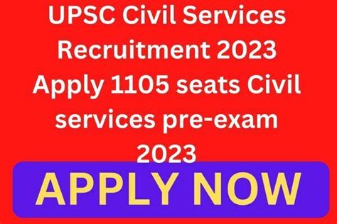 Upsc Civil Services Recruitment Apply Seats Civil Services