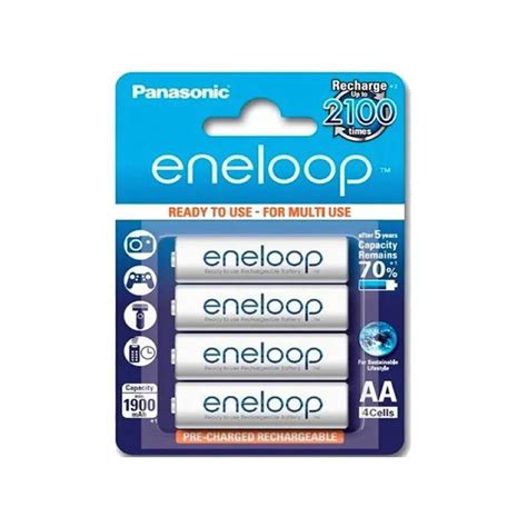 Panasonic Panasonic Eneloop Aa 1900mah 1 2v 2100 Ciclo De Ni Mh 4pcs