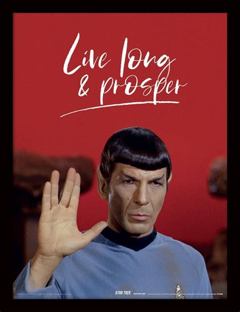 Live Long And Prosper Star Trek Framed 30 X 40cm Print Framed Print Free Shipping Over £20