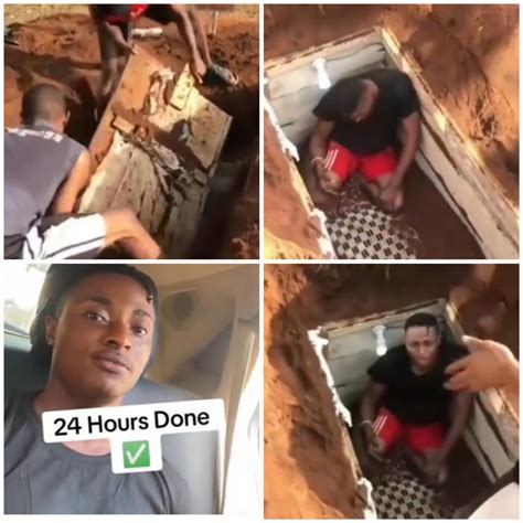 Nigerian Content Creator Exhumed After Completing 24 Hour Buried Alive