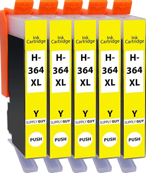 Supply Guy 5 Ink Cartridges Compatible With Hp 364 Xl Hp364 Cb325ee Yellow Uk