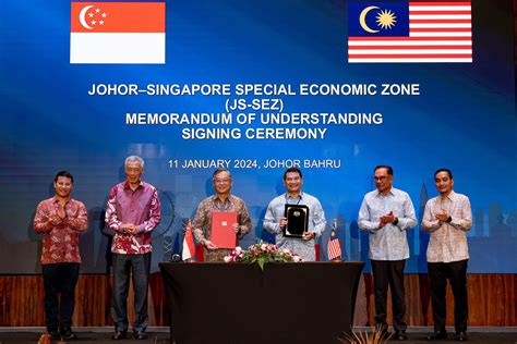 Malaysia Singapore Sign Mou On Johor Singapore Special Economic Zone