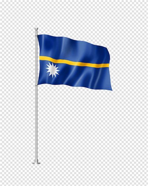 Premium Psd Nauru Flag D Illustration Isolated On White