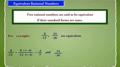 Write Rational Numbers In Equivalent Forms