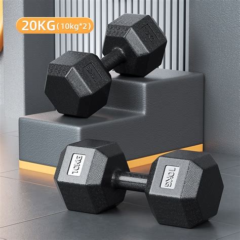 Dumbbell Set 10 15 20kg Dumbell Bumper Rubber Coated 40CM Foam