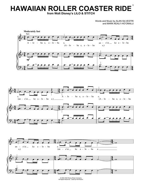 Hawaiian Roller Coaster Ride Sheet Music By Alan Silvestri Piano