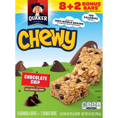 Quaker Chewy Chocolate Chip Granola Bars SmartLabel