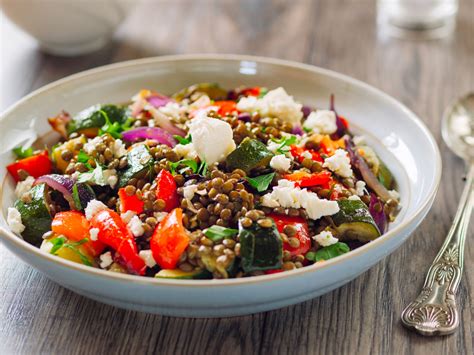 Salade De Lentilles Aux L Gumes R Tis Grenade Et Feta Vitarmonyl